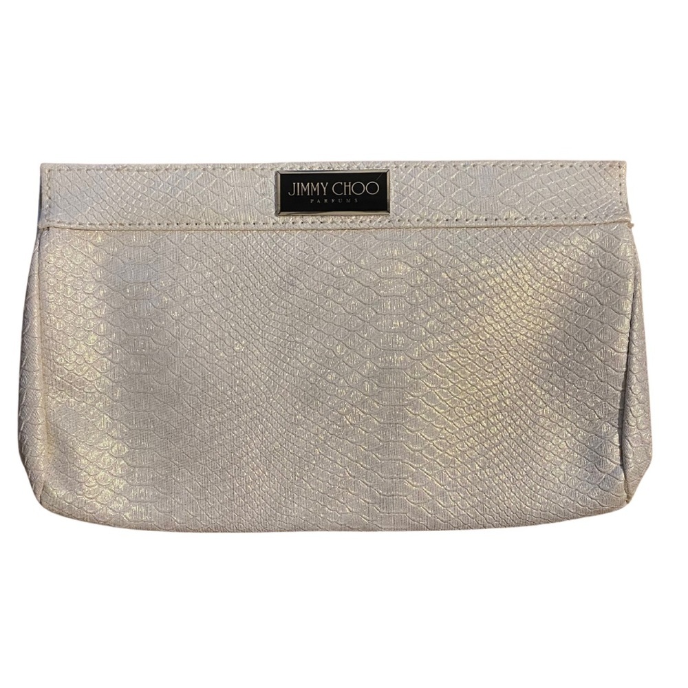 Jimmy Choo White Reptile Snake Print Clutch Jimmy Choo Perfume Silver Purse